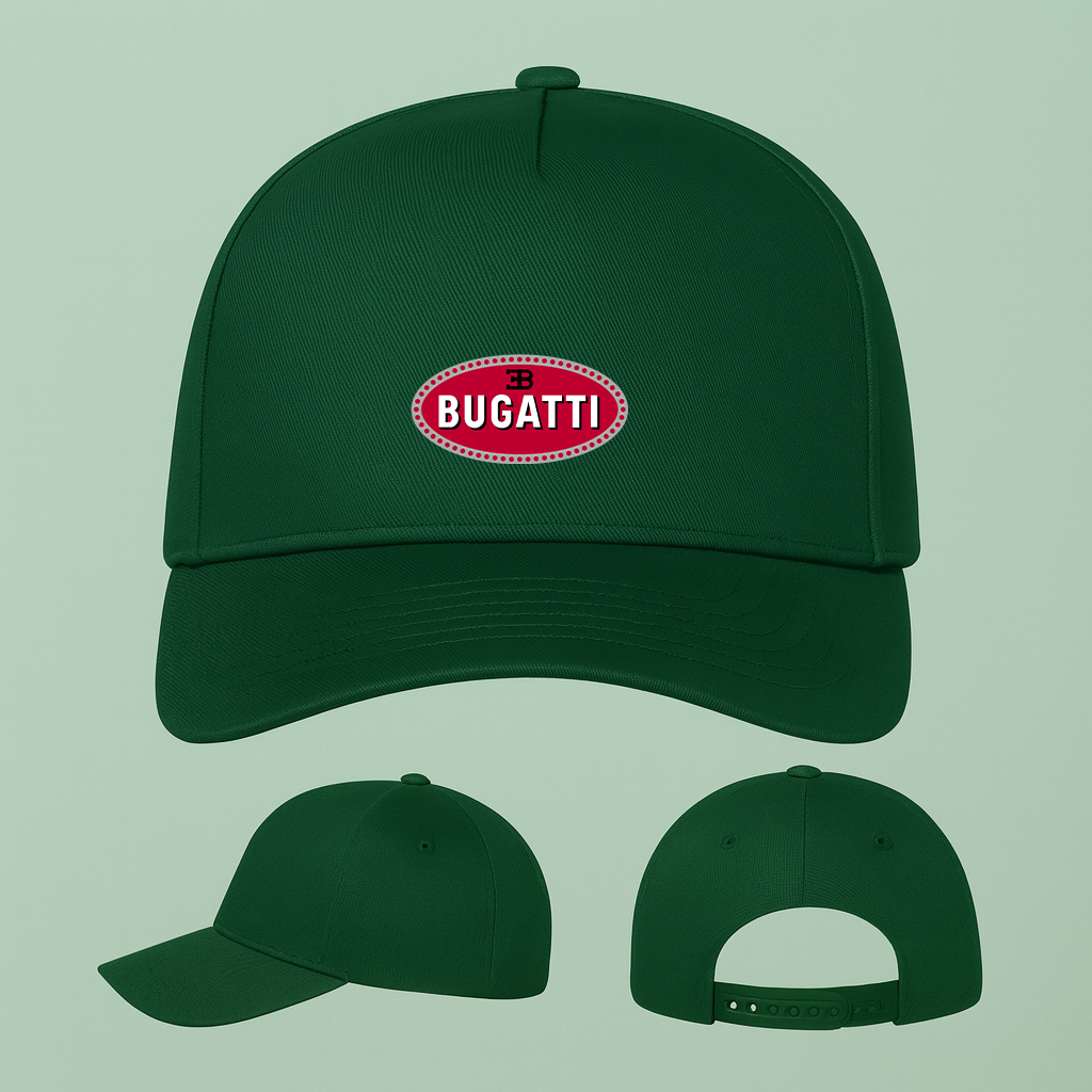 Bugatti Car Five Panel Twill Snapback Cap